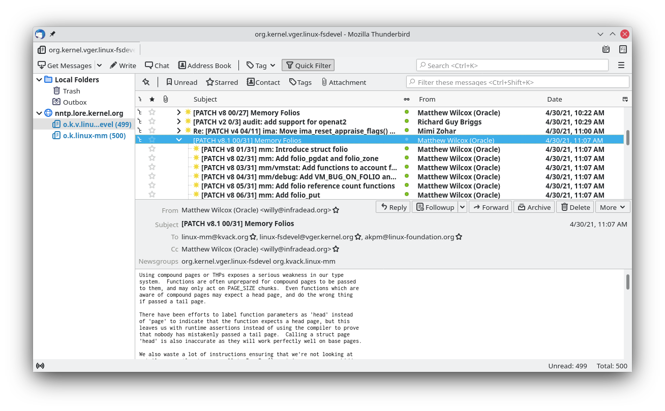 Subscribe to Kernel Mailing Lists over NNTP on Thunderbird • Stephen ...